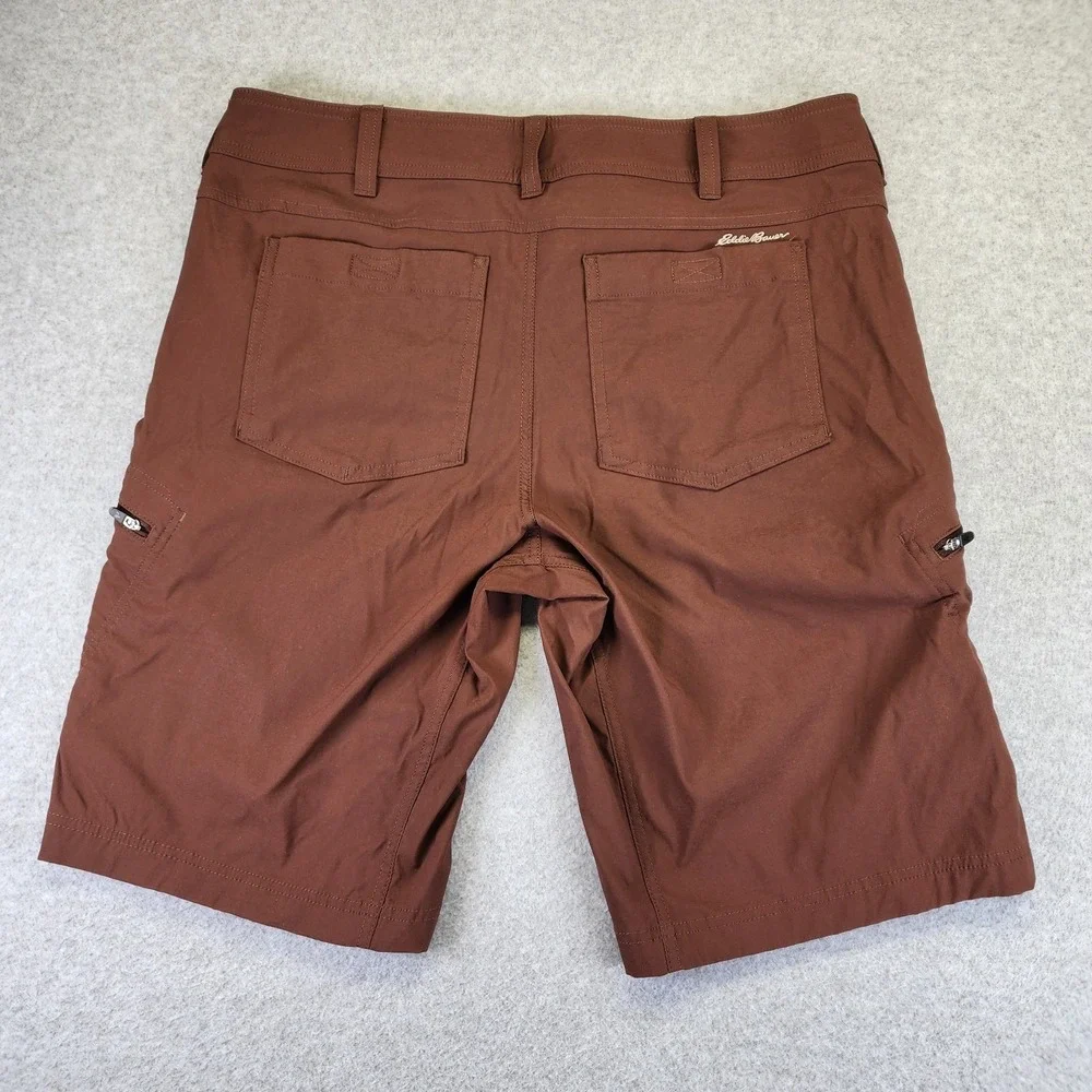 Eddie Bauer First Ascent Guide Pro Shorts Men's 36 Burnt Brown Nylon Outdoor